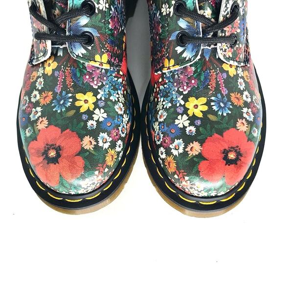 Dr Martens 101 Wanderlust Floral Leather Lace Up Ankle Boots Women’s 7 Shoes - Picture 11 of 13
